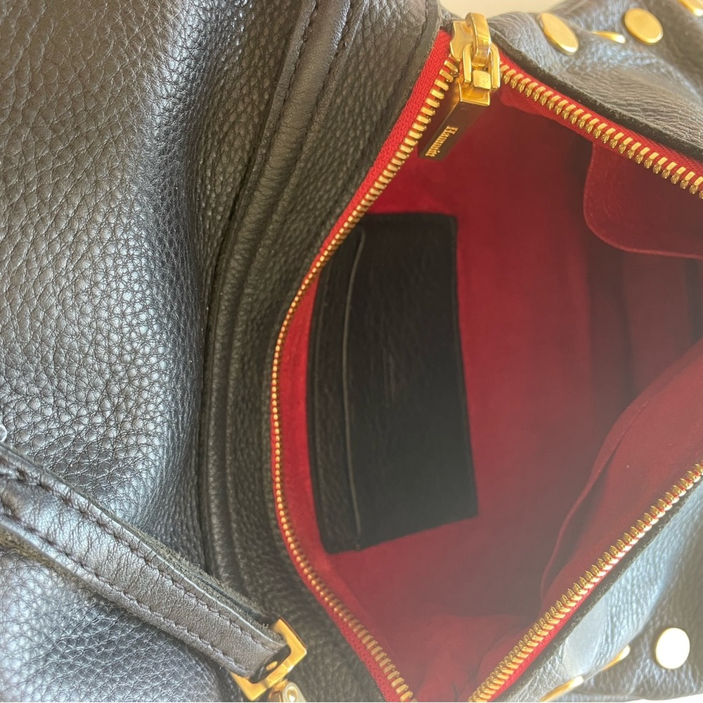 Hammitt Black Crossbody Bag with Gold and Red Accents - Picture 4 of 4